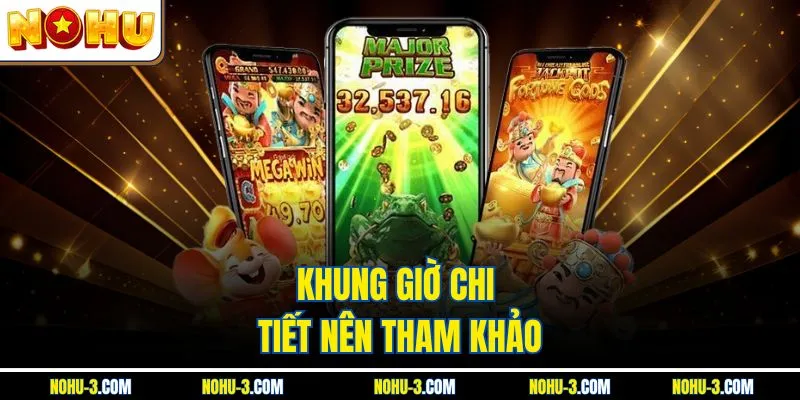 Khung giờ chi tiết nên tham khảo